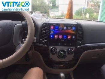 Lắp Đầu DVD Android 3G, 4G, Wifi, GPS Cho Ô Tô Hyundai Santafe